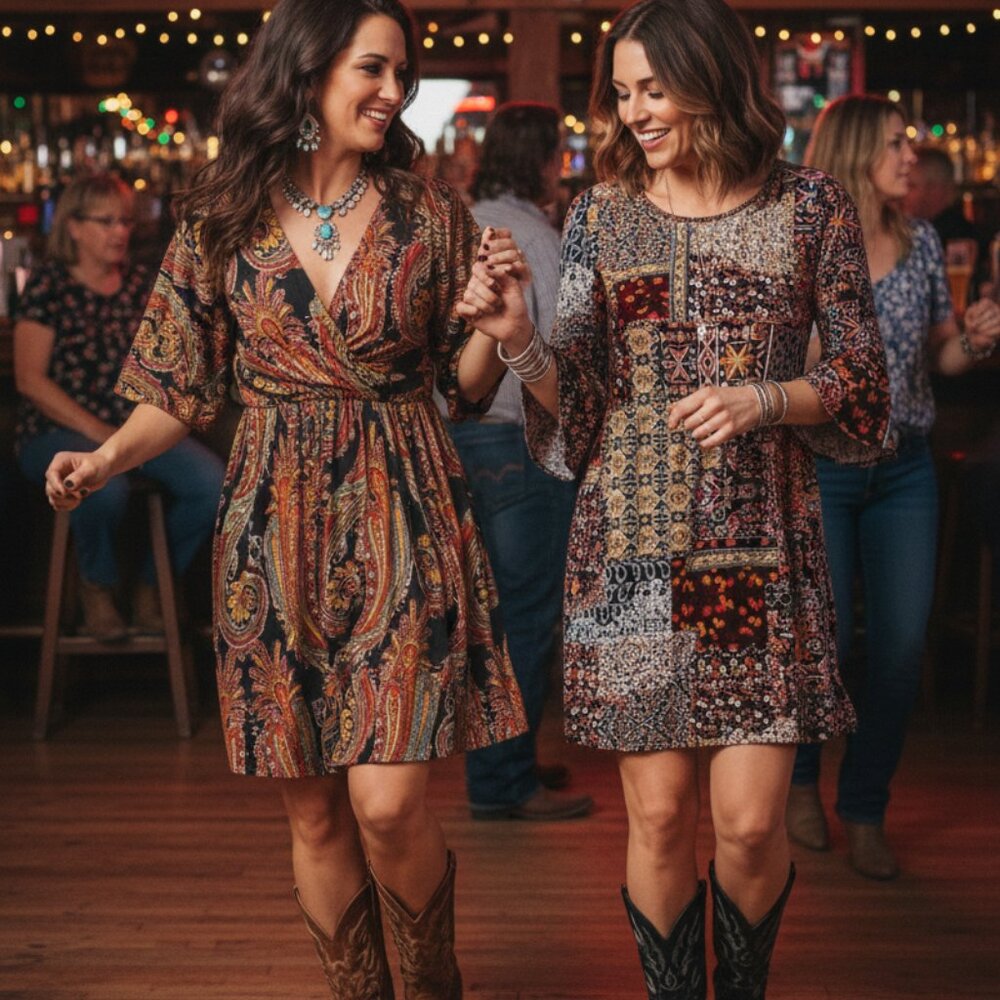 Knit Dresses ethnic bohemiem western - M (not a set)